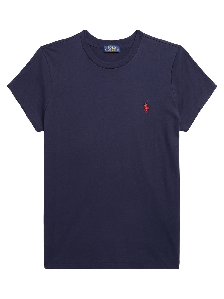 Ralph Lauren T-shirt Korte Mouw – Blauw-100% katoen-DAMES TOPS & BLOUSES-Blauw