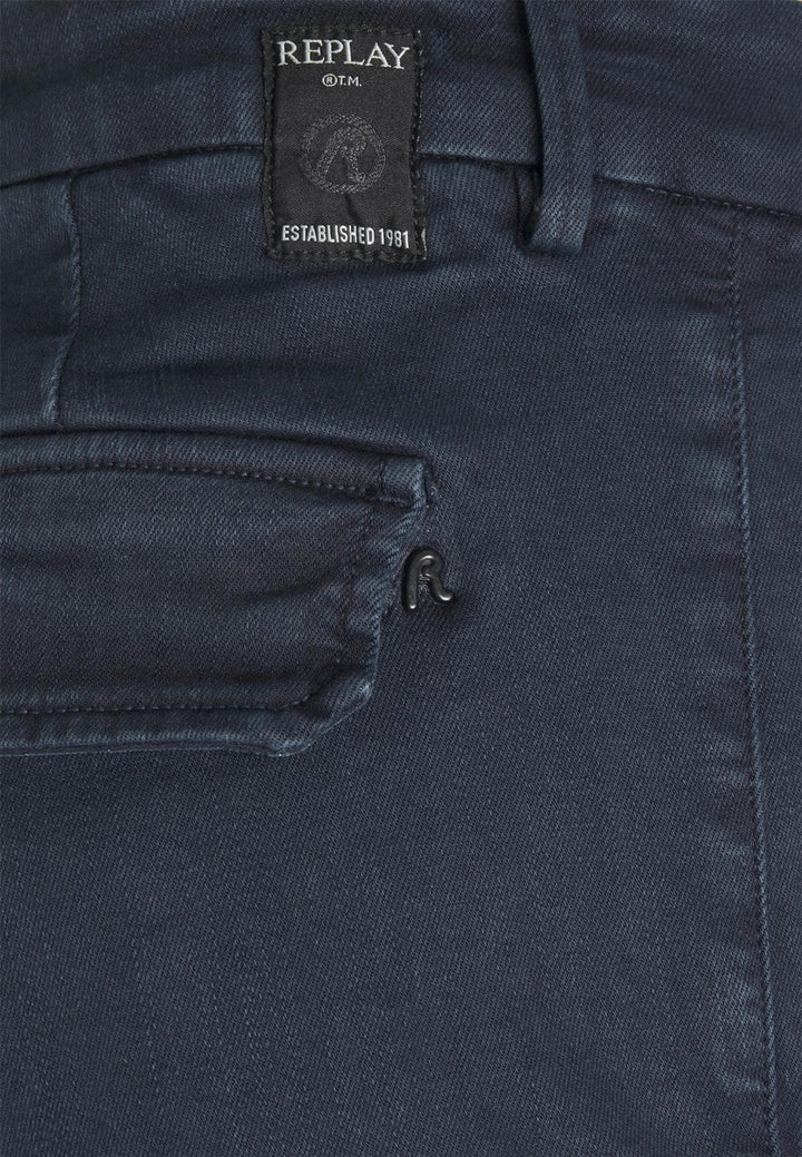 Replay Cargo JAAN-88% katoen, 7% polyester, 5% elasthaan-HEREN BROEKEN-Blauw