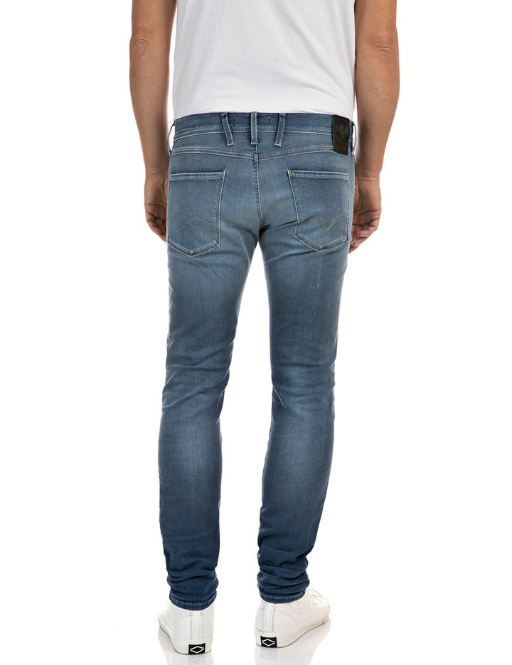 Replay hyperflex Anbass-78% katoen, 18% polyester, 4% elasthaan-HEREN BROEKEN-Blauw