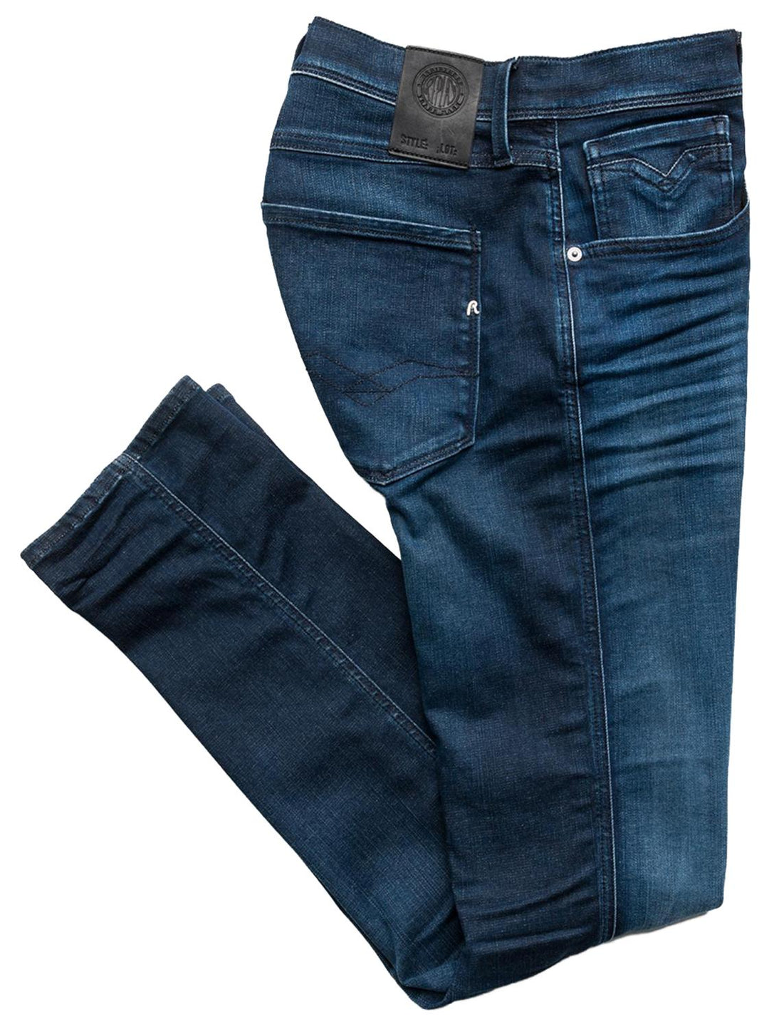 Replay Hyperflex ANBASS jeans-80% katoen<br />13% polyester<br />7% elastan-HEREN BROEKEN-Blauw