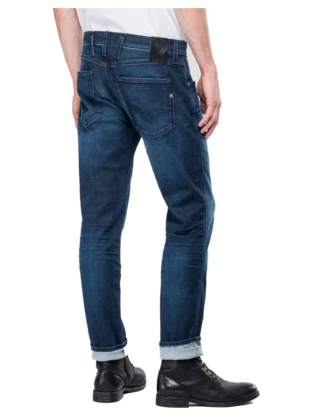 Replay Hyperflex ANBASS jeans-80% katoen<br />13% polyester<br />7% elastan-HEREN BROEKEN-Blauw