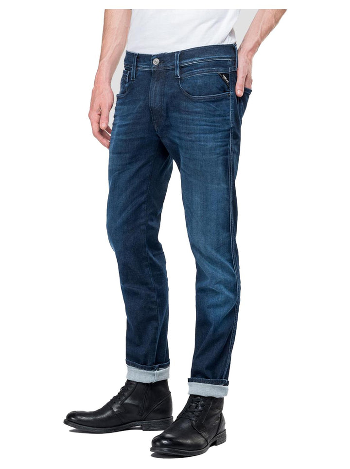 Replay Hyperflex ANBASS jeans-80% katoen<br />13% polyester<br />7% elastan-HEREN BROEKEN-Blauw