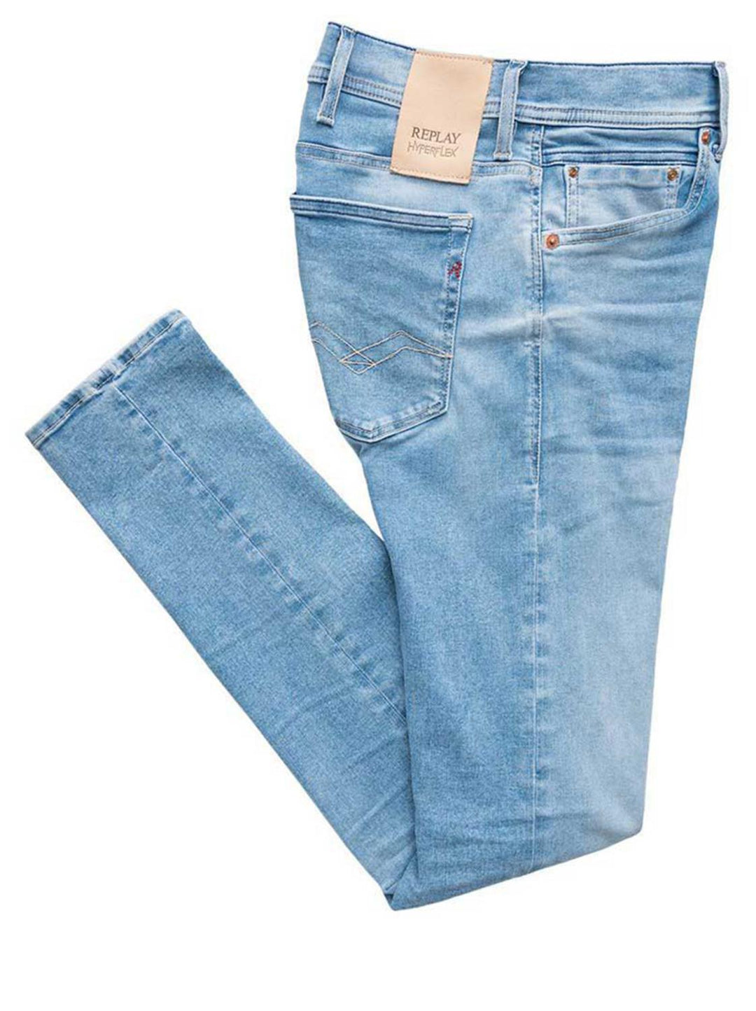 Replay jeans ANBASS slim-86% katoen, 10% polyester, 4% elastaan-HEREN BROEKEN-Blauw