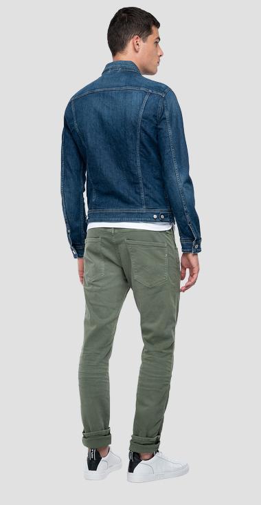 Replay spijkerjack-98% katoen, 2% elasthaan-HEREN SHIRTS-Blauw