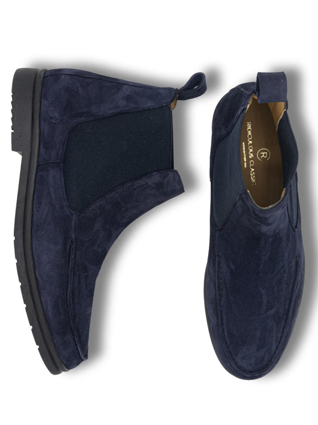 Ridiculous Chelsea Mount Navy-Zool is een zwarte rubberen zool.<br />Bovenwerk van zeer zacht geitensuède.<br />Voering i