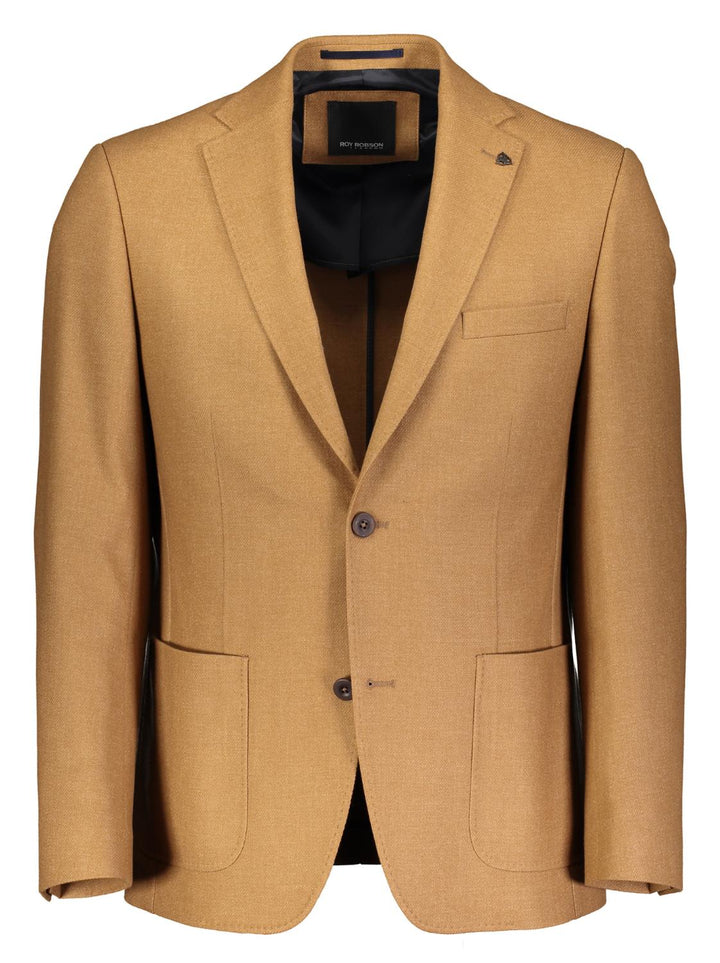 Roy Robson colbert-80% wol, 20% polyester-HEREN PAKKEN & COLBERTS-Bruin