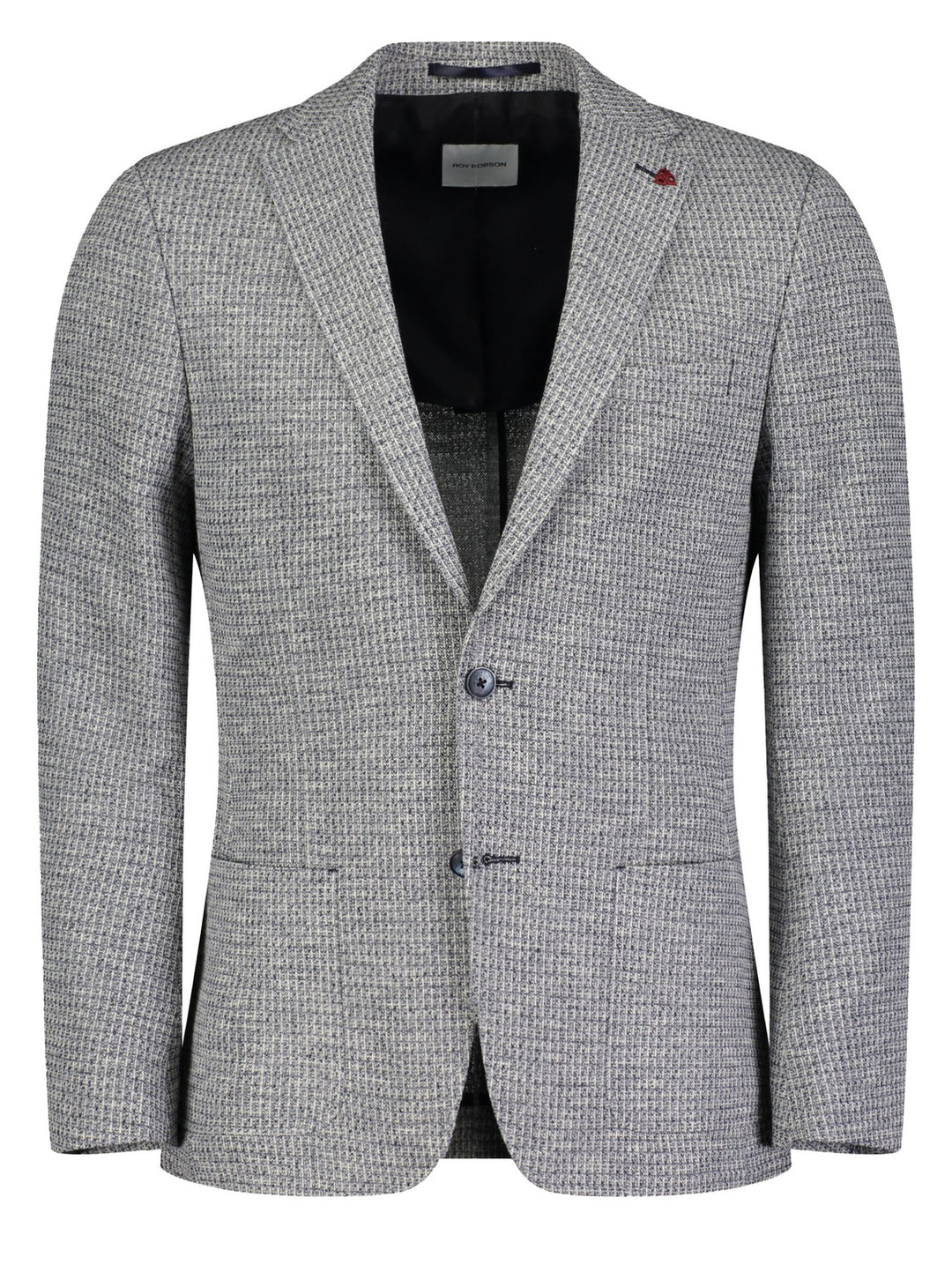 Roy Robson colbert blauw-53% Katoen<br />45% Polyester<br />2% Elastan-HEREN PAKKEN & COLBERTS-Blauw