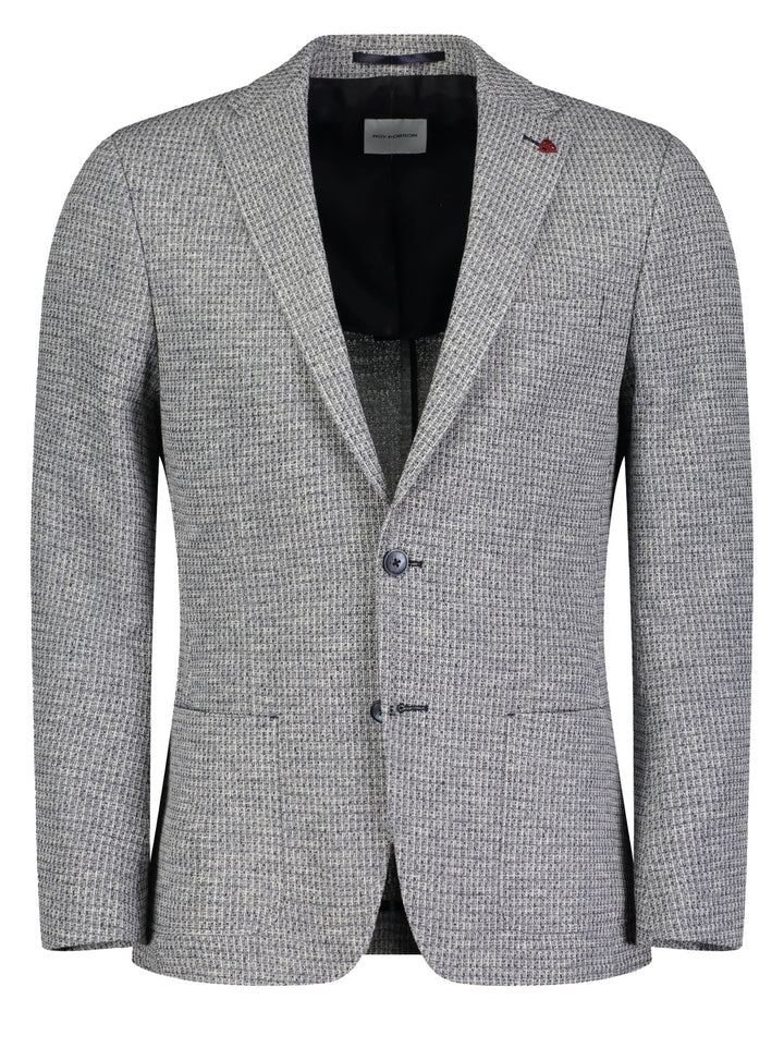 Roy Robson colbert blauw-53% Katoen<br />45% Polyester<br />2% Elastan-HEREN PAKKEN & COLBERTS-Blauw