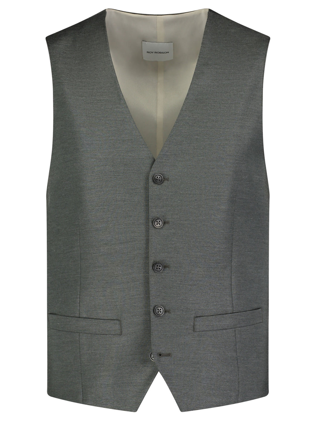 Roy Robson gilet-57% Scheerwol<br />40% Viscose<br />3% Elastaan-HEREN PAKKEN & COLBERTS-Groen
