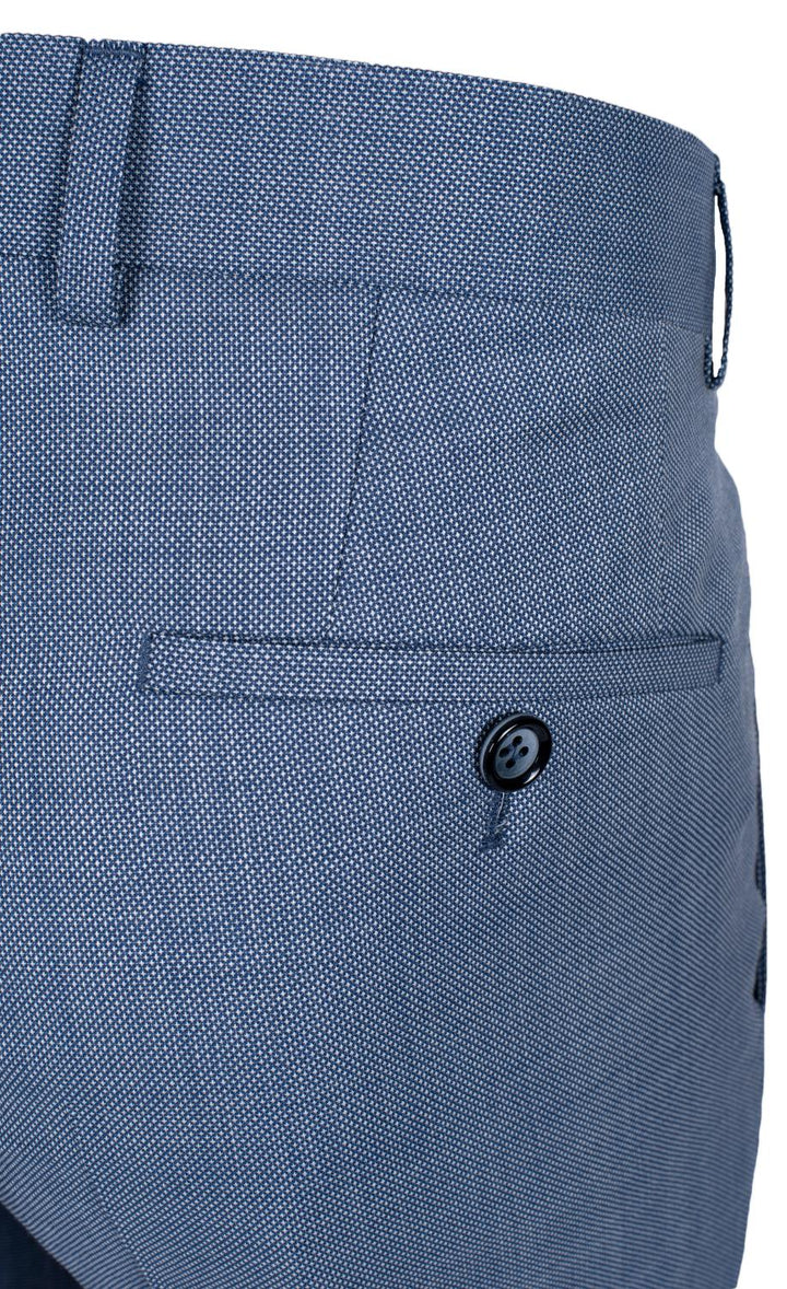 Roy Robson pantalon-60% wol, 40% linnen-HEREN PAKKEN & JASJES-Blauw