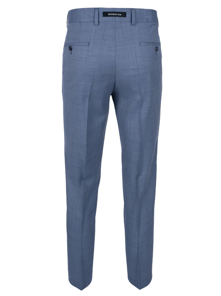 Roy Robson pantalon-60% wol, 40% linnen-HEREN PAKKEN & JASJES-Blauw