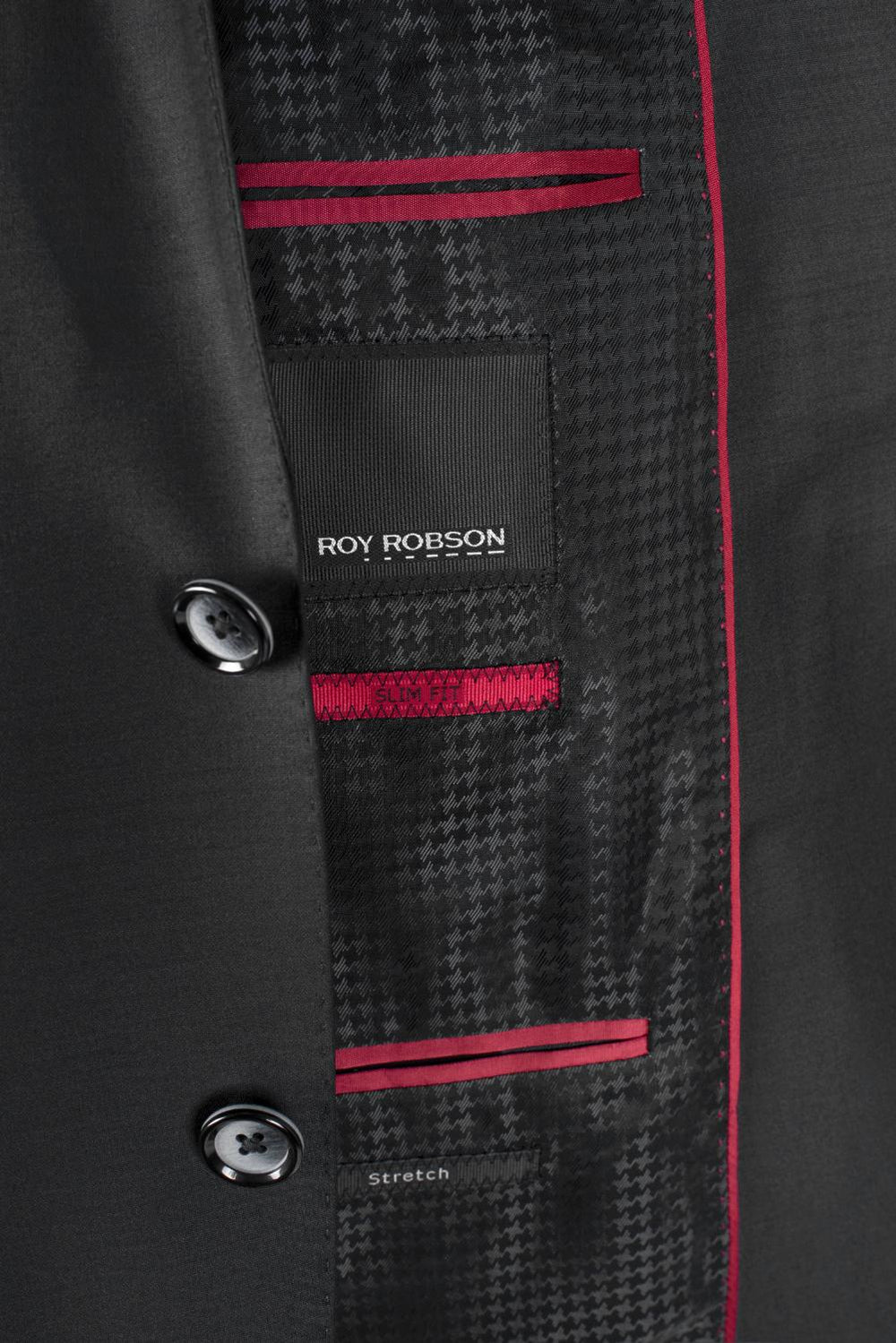 Roy Robson smoking-85% wol, 11% polyamide, 4% elasthaan-HEREN GELEGENHEIDSKLEDING-Zwart