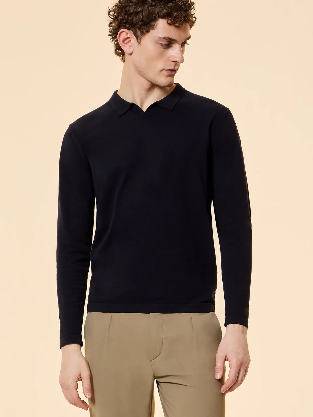 RRD Shirty Polo Knit – Blauw-95% katoen, 5% elastaan-HEREN POLO'S & T-SHIRTS-Blauw