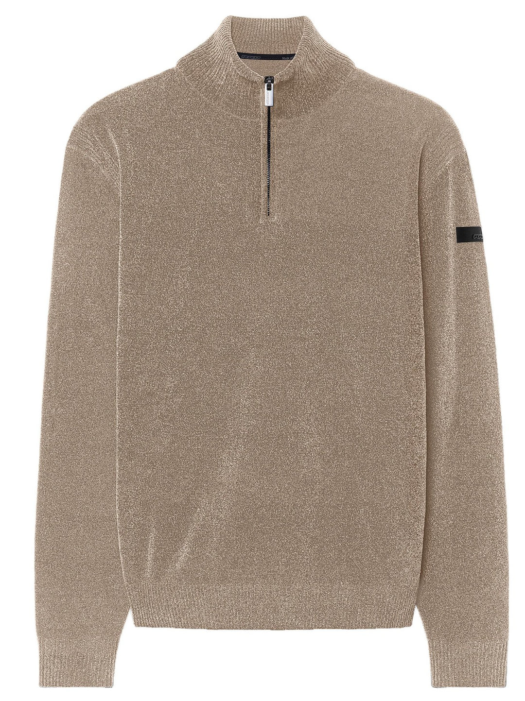 RRD Velvet Half Zip Knit – Beige-87% polyester, 13% elastaan-HEREN TRUIEN & VESTEN-Beige
