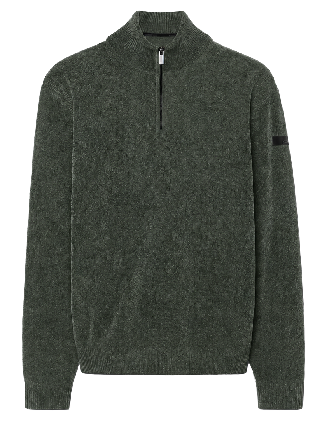 RRD Velvet Half Zip Knit – Grijs-87% polyester, 13% elastaan-HEREN TRUIEN & VESTEN-Grijs