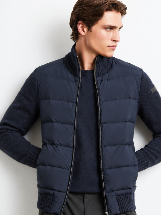 RRD Wool Cash 7 Hybrid Jack – Blauw-55% wol, 40% polyamide, 5% kasjmier<br />Voorkant: 100% polyester-HEREN JASSEN & JACK