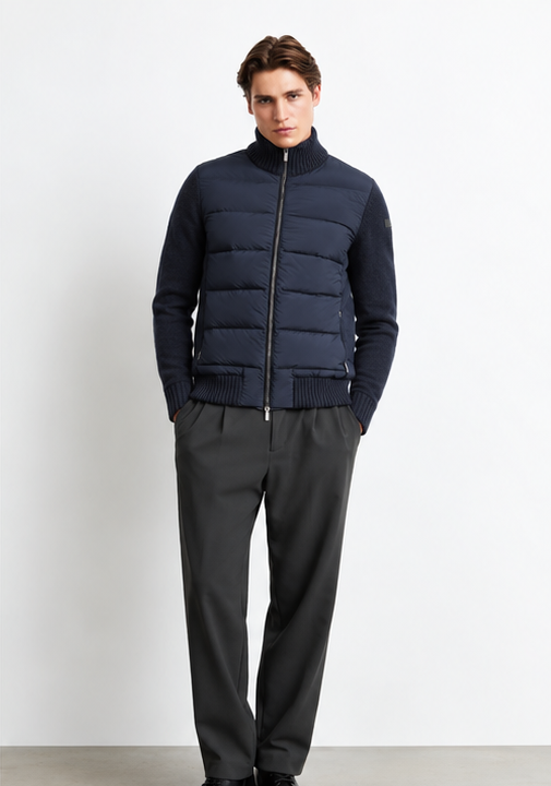 RRD Wool Cash 7 Hybrid Jack – Blauw-55% wol, 40% polyamide, 5% kasjmier<br />Voorkant: 100% polyester-HEREN JASSEN & JACK