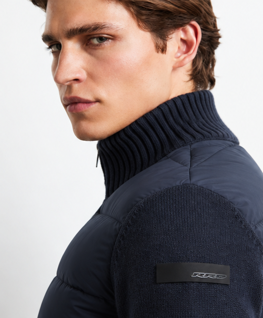 RRD Wool Cash 7 Hybrid Jack – Blauw-55% wol, 40% polyamide, 5% kasjmier<br />Voorkant: 100% polyester-HEREN JASSEN & JACK