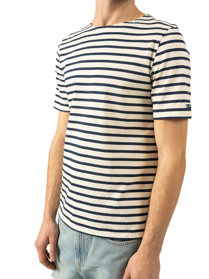 Saint James levant gestreept matrozenoverhemd-100% Katoen-HEREN POLO'S & T-SHIRTS-Blauw