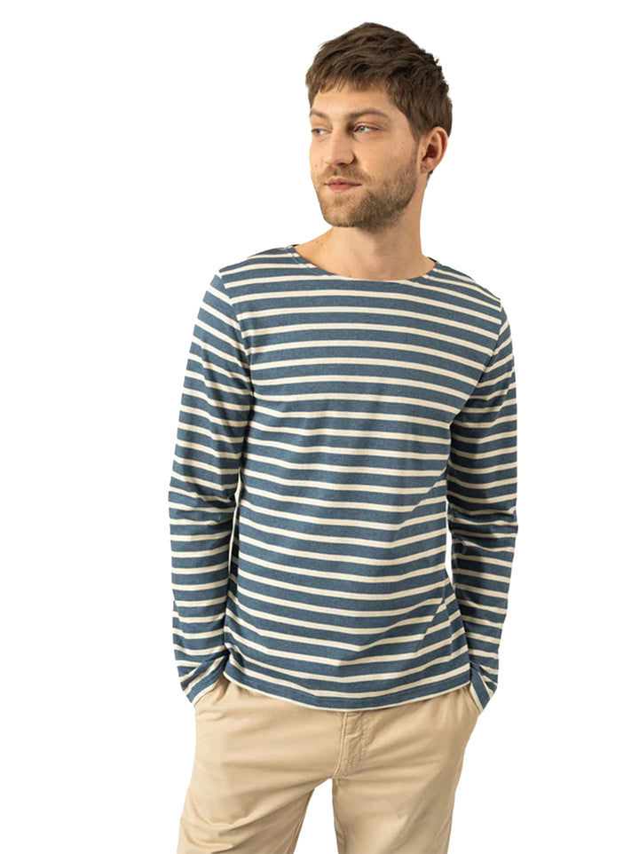 Saint James minquiers unisex matrozenshirt-100% Katoen-HEREN POLO'S & T-SHIRTS-Blauw