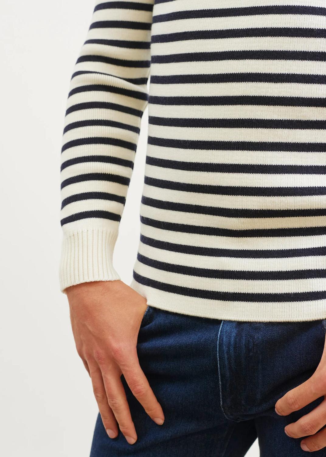 Saint James ROCHEFORT trui-100% wol-HEREN TRUIEN & VESTEN-Beige