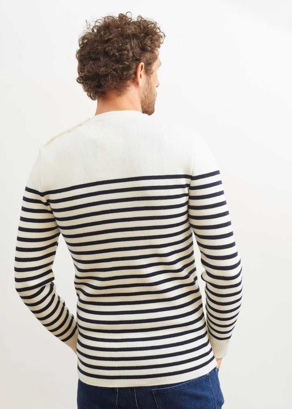 Saint James ROCHEFORT trui-100% wol-HEREN TRUIEN & VESTEN-Beige