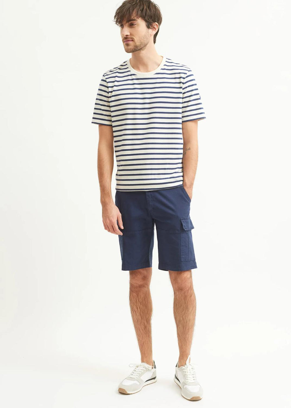 Saint James t-shirt PLOUIDER-100% katoen-HEREN POLO'S & T-SHIRTS-Beige