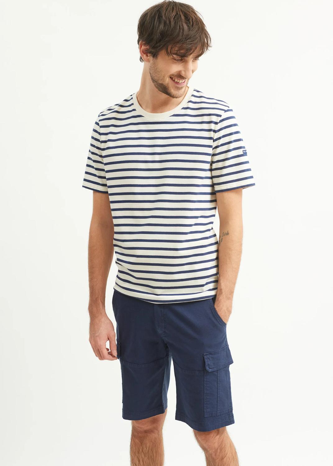 Saint James t-shirt PLOUIDER-100% katoen-HEREN POLO'S & T-SHIRTS-Beige