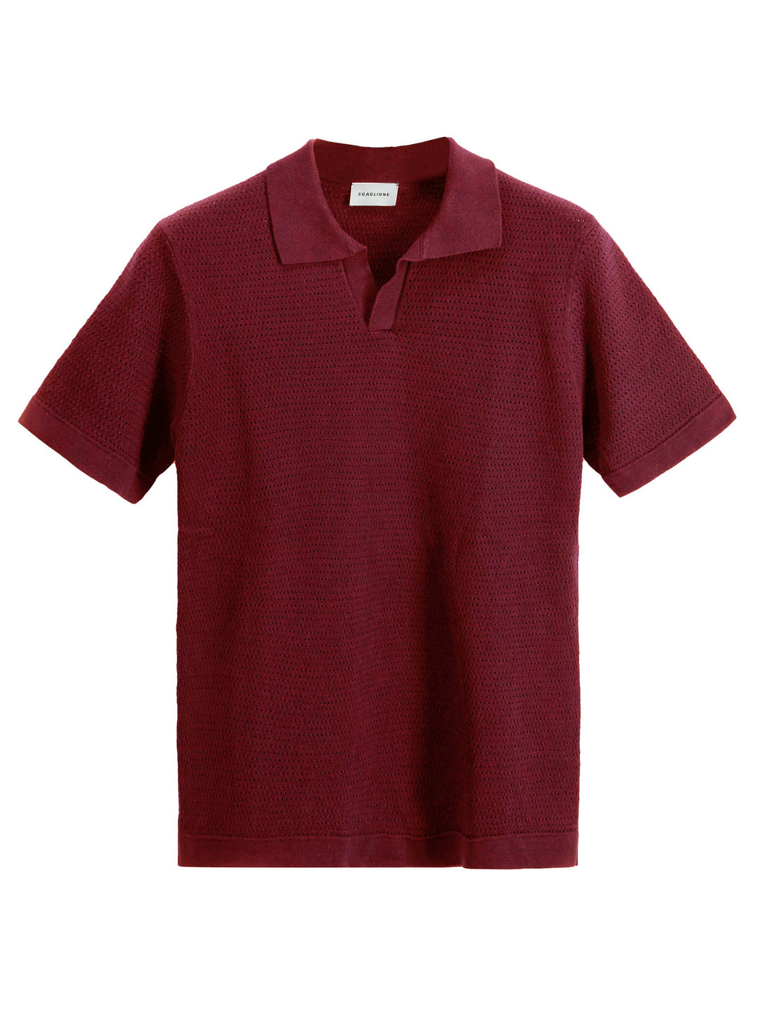Scaglione gebreide polo-100% Katoen-HEREN POLO'S & T-SHIRTS-Rood