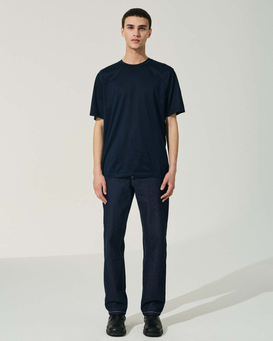 Scaglione t-shirt cot-lux navy-100% Katoen-HEREN POLO'S & T-SHIRTS-Blauw