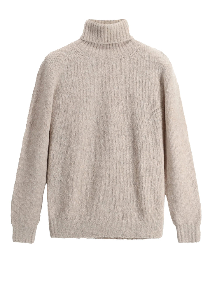 Scaglione Turtle Neck Cashmere‑Blend – Beige-57% merinowol, 28% cashmere, 15% polyamide-HEREN TRUIEN & VESTEN-Beige