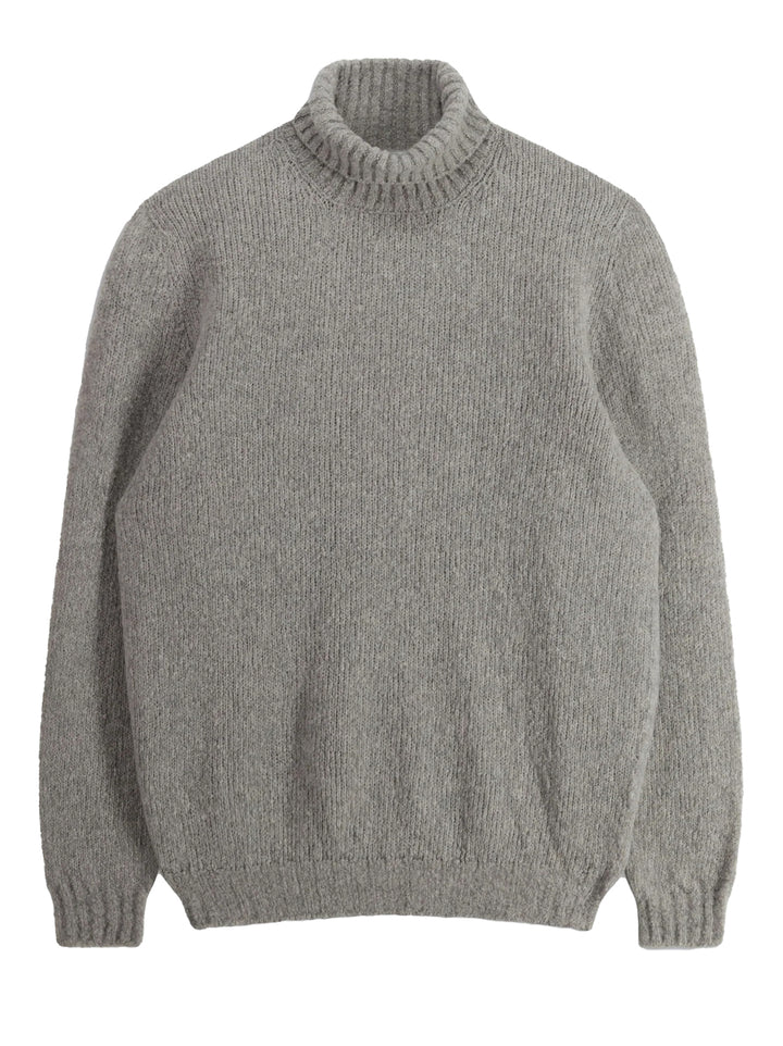 Scaglione Turtle Neck Cashmere‑Blend – Lichtgrijs-57% merinowol, 28% cashmere, 15% polyamide-HEREN TRUIEN & VESTEN-Grijs