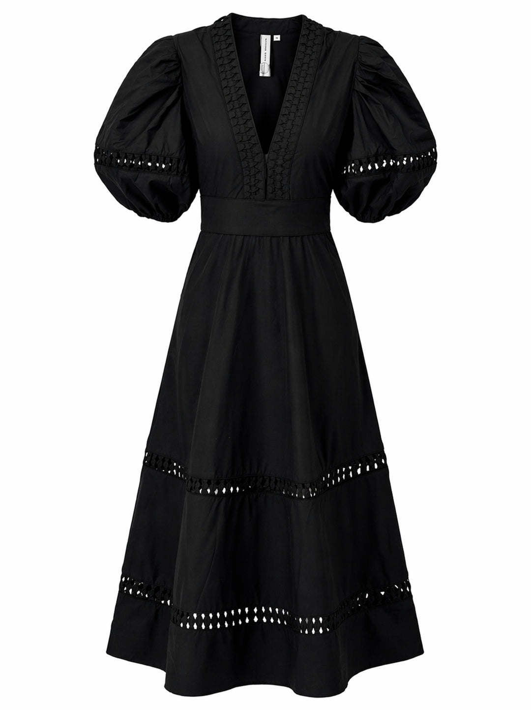 Scarlett Poppies Odessa Dress – Zwart-100% katoen poplin-DAMES JURKEN-Zwart