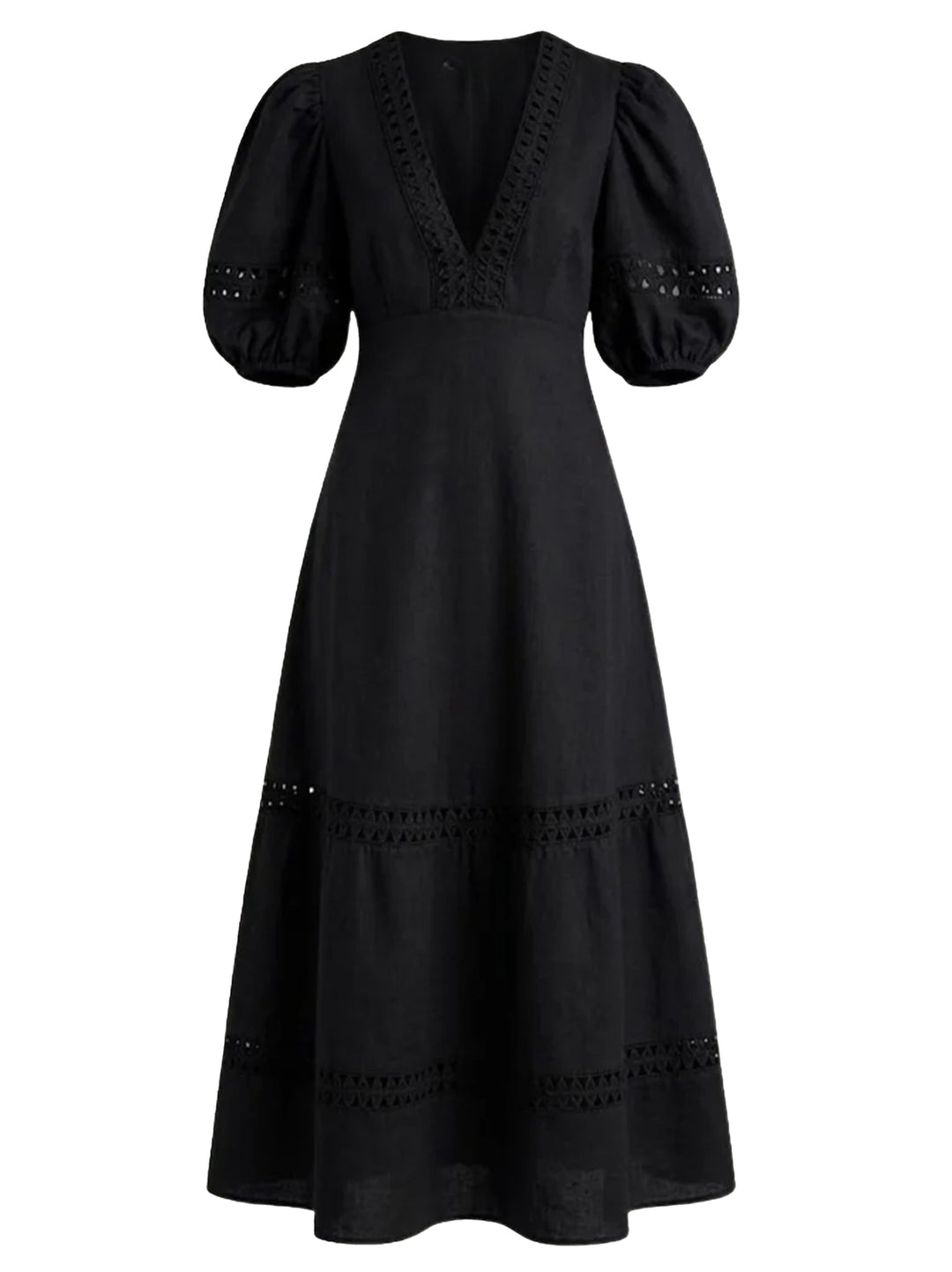 Scarlett Poppies Odessa Dress – Zwart-100% katoen poplin-DAMES JURKEN-Zwart
