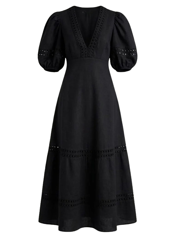 Scarlett Poppies Odessa Dress – Zwart-100% katoen poplin-DAMES JURKEN-Zwart