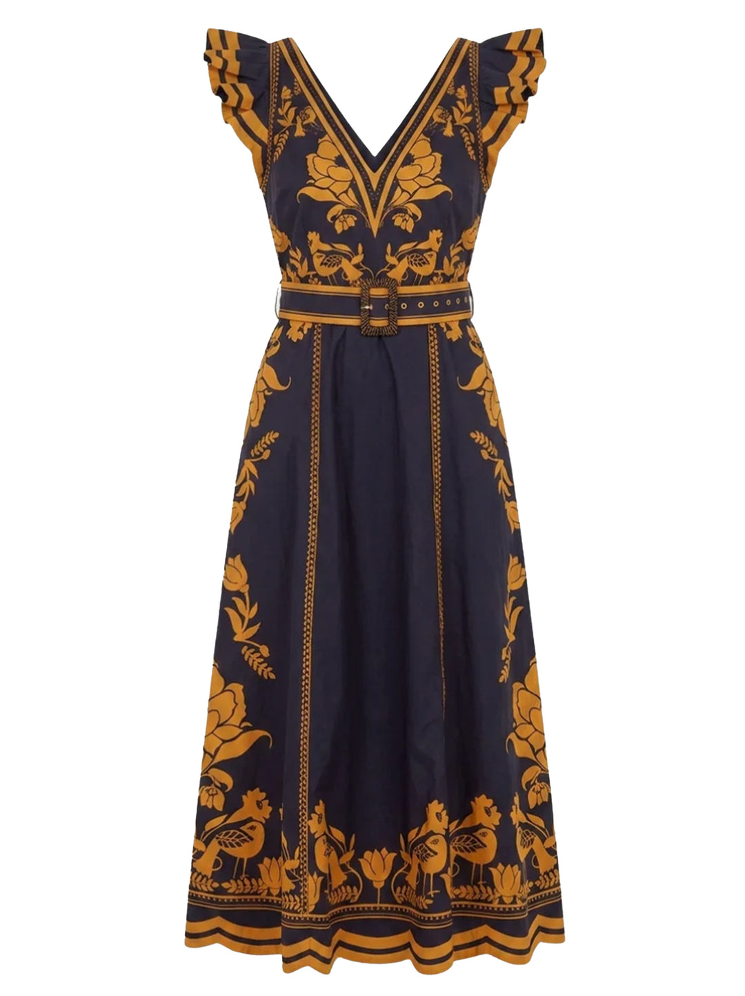 Scarlett Poppies Valmira Dress – Blauw-100% katoen zijde-DAMES JURKEN-Blauw