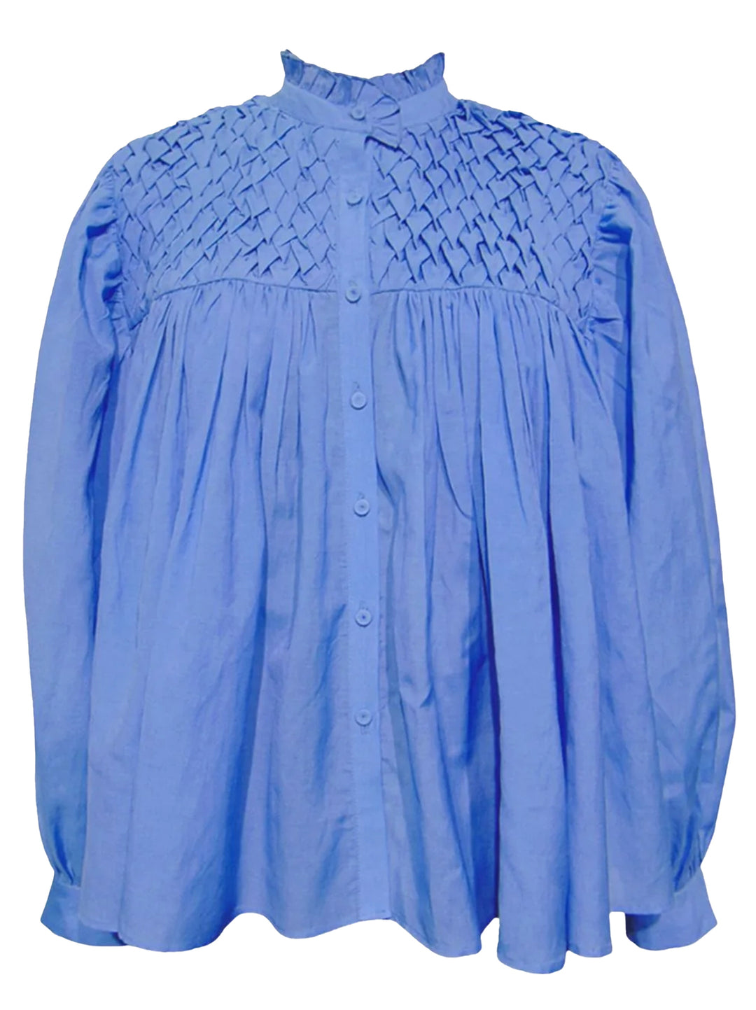 Scarlett Poppies Wasima Top – Blauw-55% viscose, 45% katoen-DAMES TOPS & BLOUSES-Blauw