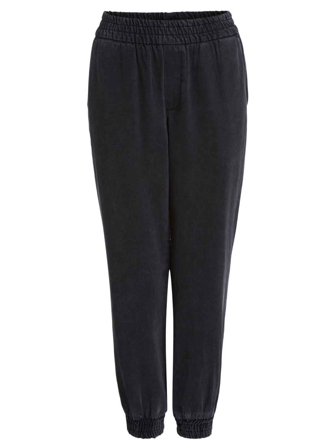 SET pantalon-100% lyocell-DAMES BROEKEN-Zwart