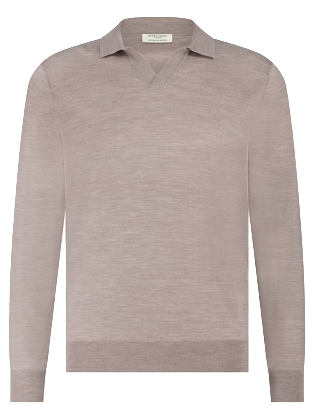Seven Dials Blake wollen polotrui – Beige-100% wol-HEREN POLO'S & T-SHIRTS-Beige