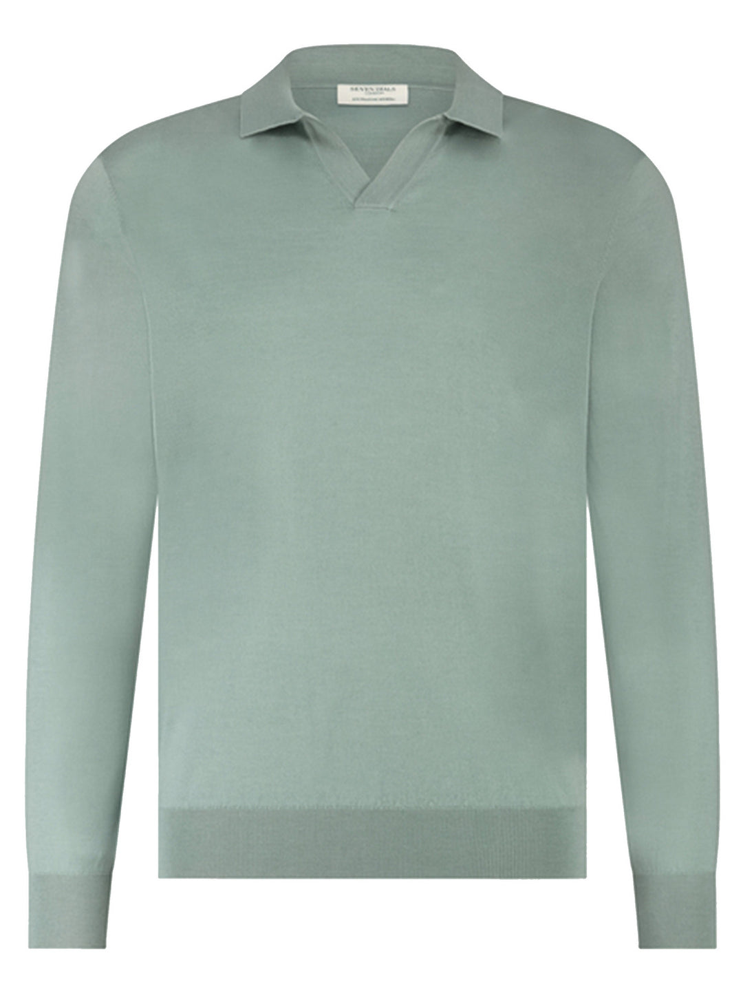 Seven Dials Blake wollen polotrui – Groen-100% wol-HEREN POLO'S & T-SHIRTS-Groen