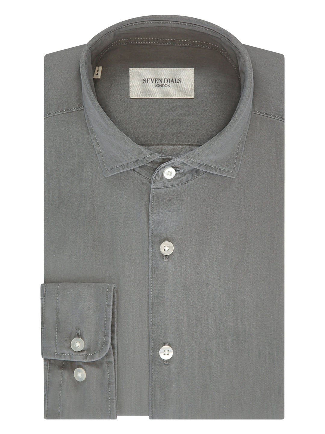 Seven Dials Casual Shirt Tilford – Antraciet-100% katoen-HEREN SHIRTS-Antraciet