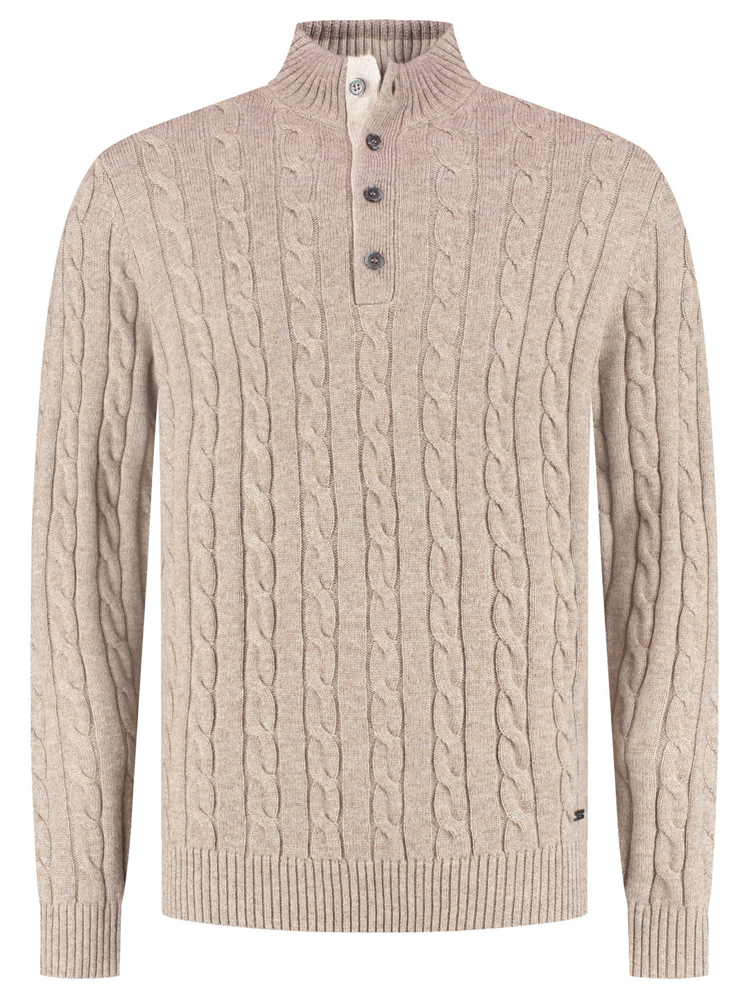 Seven Dials Chicago Trui – Bruin-45% nylon, 32% wol, 23% acryl-HEREN TRUIEN & VESTEN-Bruin