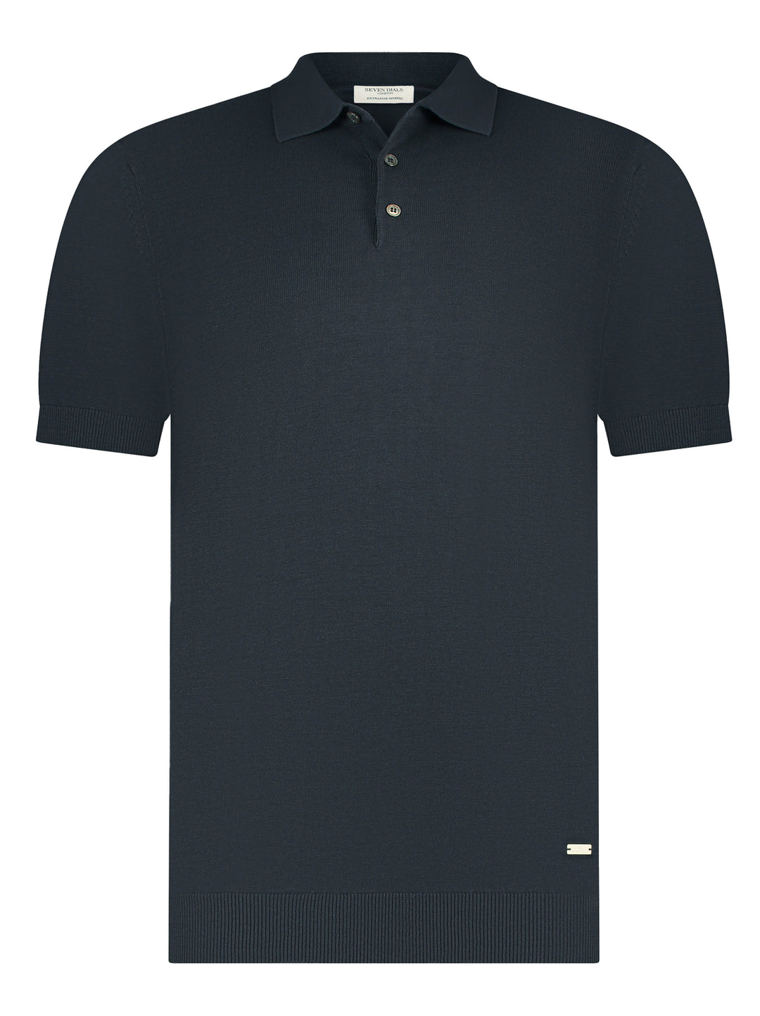 Seven Dials FILLIN Knitted Polo-85% Katoen<br />10% Zijden<br />5% Linnen-HEREN POLO'S & T-SHIRTS-Antraciet