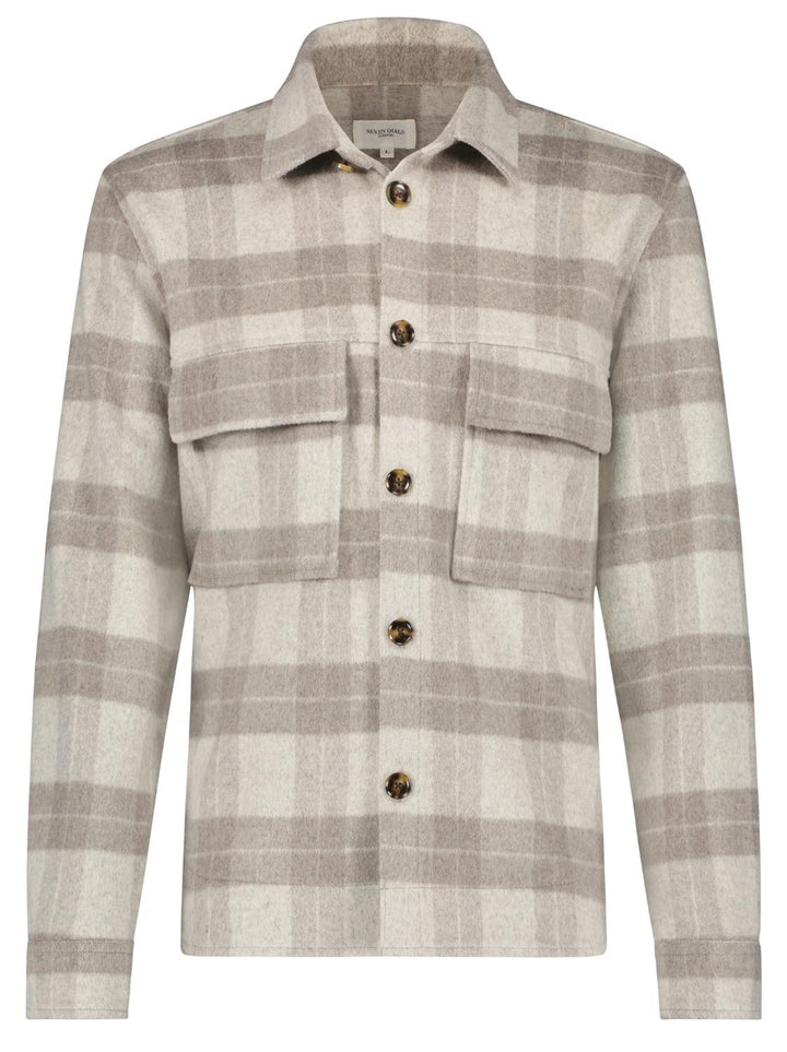 Seven Dials JAGO overshirt-HEREN SHIRTS-Beige