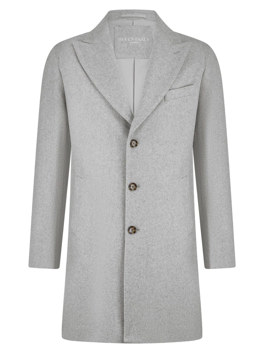 Seven Dials Leighton Wollen Jas – Grijs-60% wol, 30% polyester, 10% andere-HEREN JASSEN & JACKS-Grijs