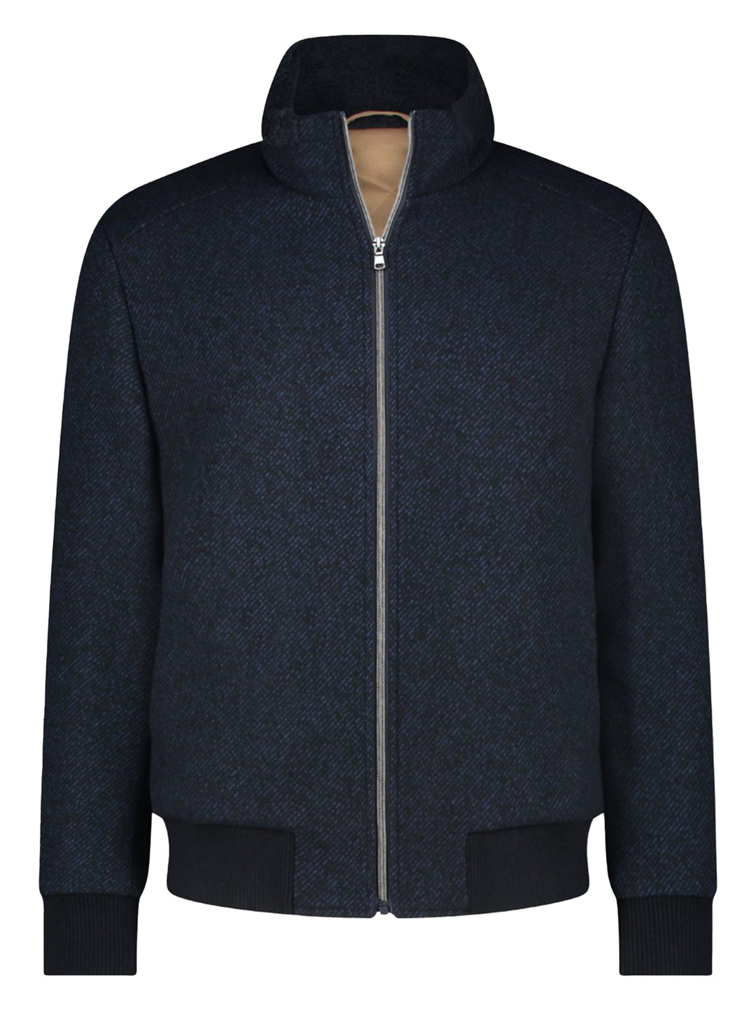 Seven Dials Loc Wollen Jack – Blauw-50% wol, 45% polyester, 5% acryl-HEREN JASSEN & JACKS-Blauw