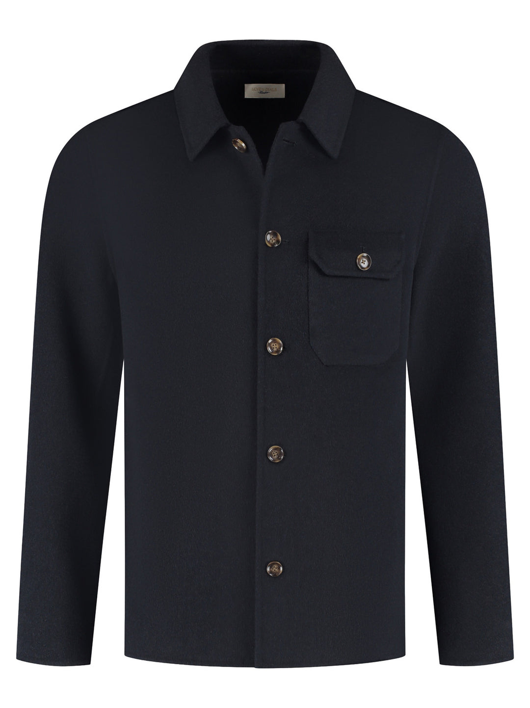 Seven Dials London Overshirt – Blauw-50% wol, 40% polyester, 10% andere-HEREN SHIRTS-Blauw