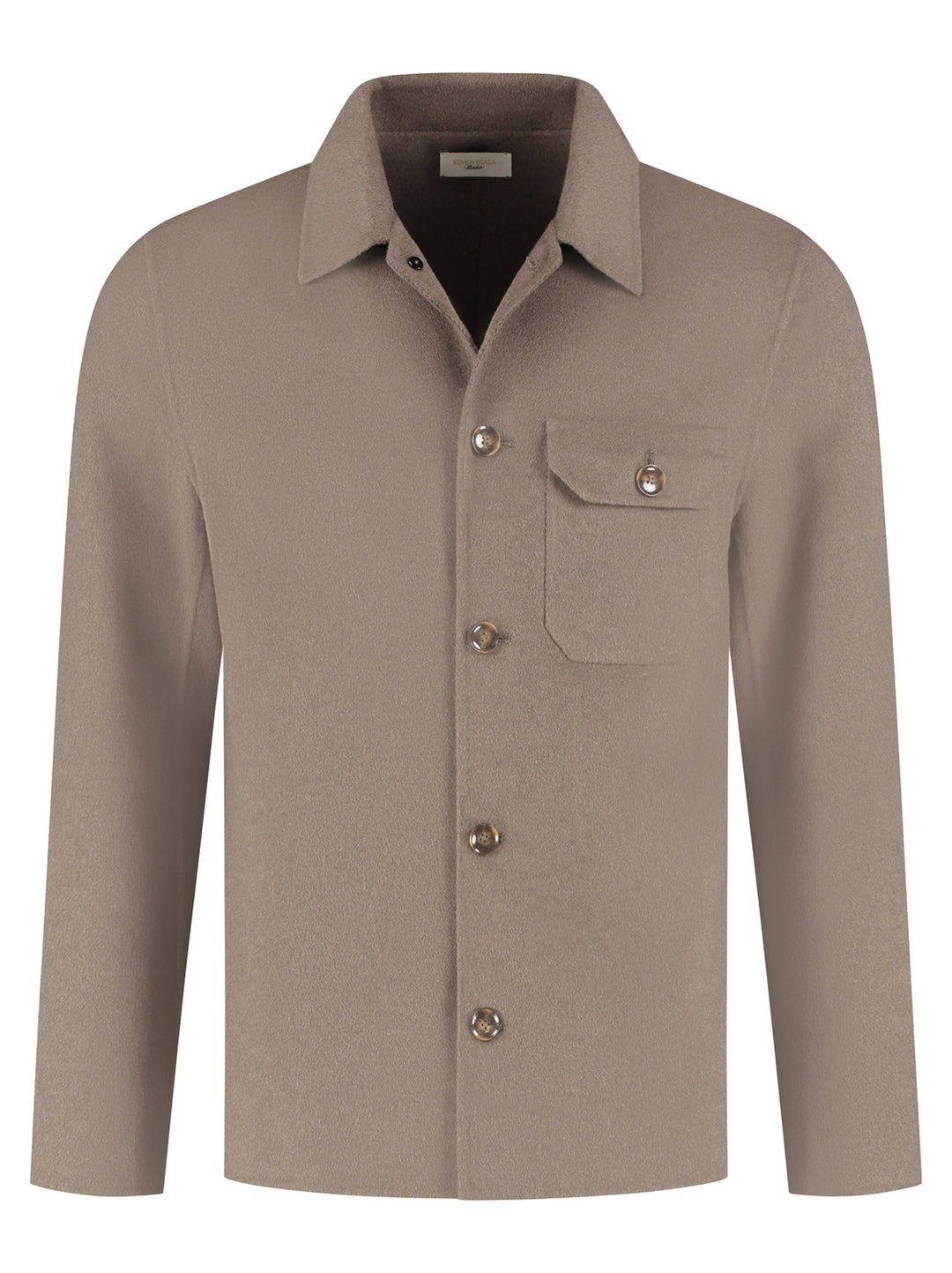 Seven Dials London Overshirt – Bruin-50% wol, 40% polyester, 10% andere-HEREN SHIRTS-Bruin