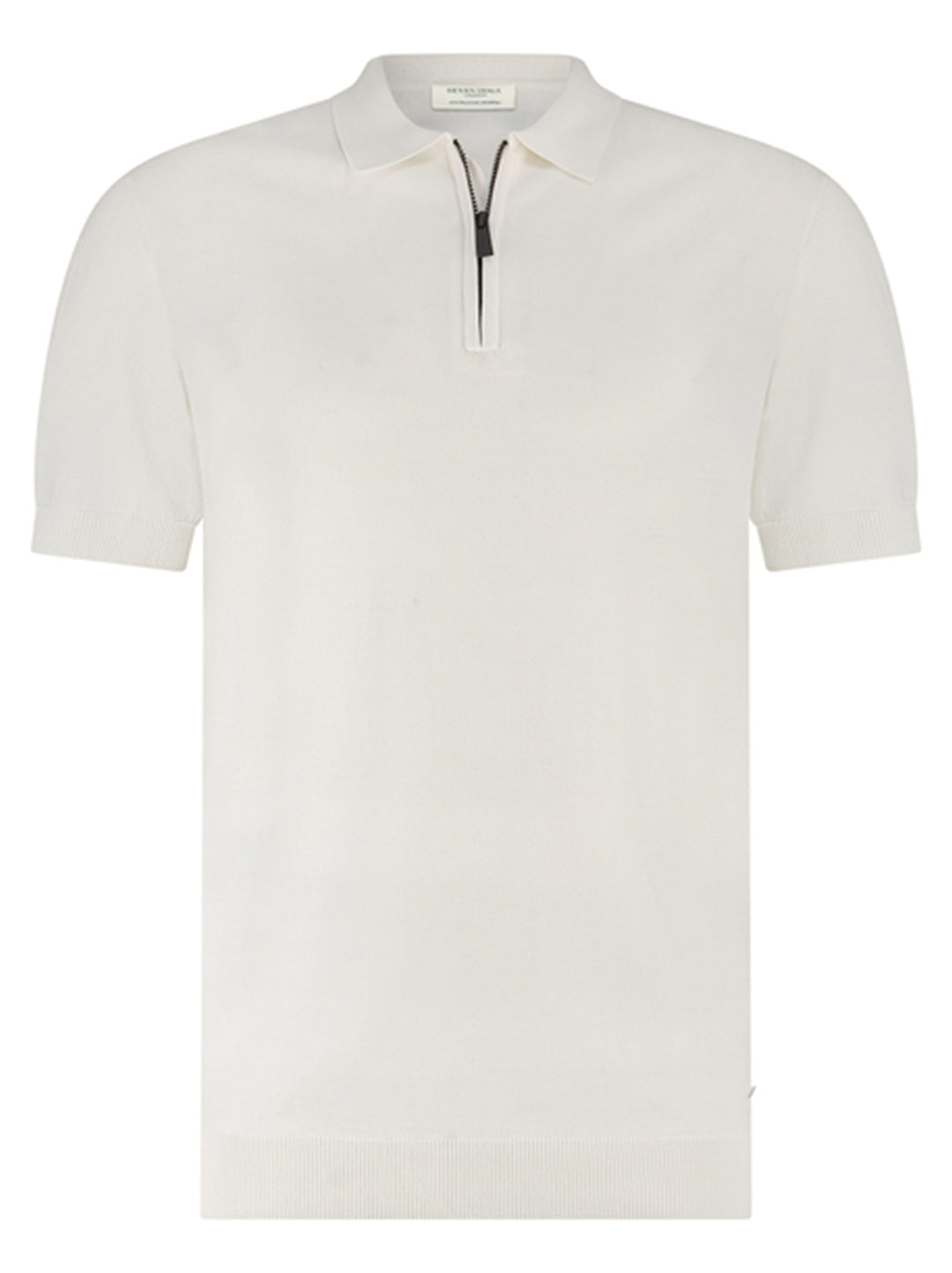 Seven Dials Osric gebreide polo – Wit-65% viscose, 35% nylon-HEREN POLO'S & T-SHIRTS-Wit
