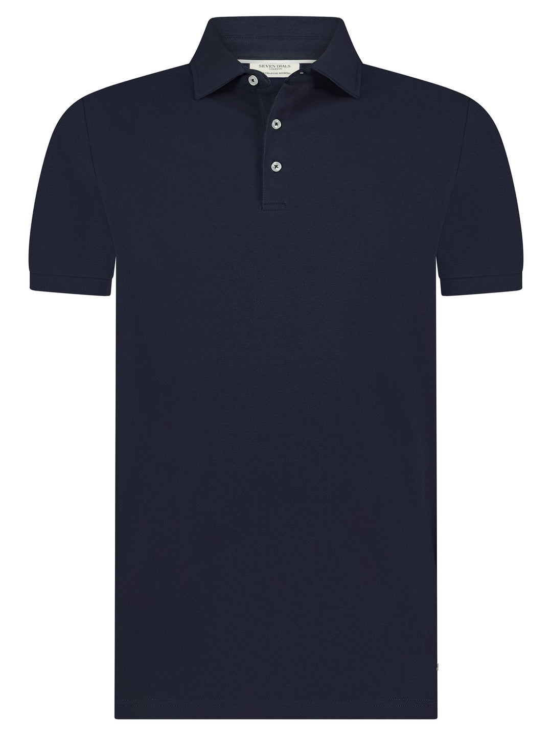 Seven Dials polo COLT-96% katoen, 4% elasthaan-HEREN POLO'S & T-SHIRTS-Blauw